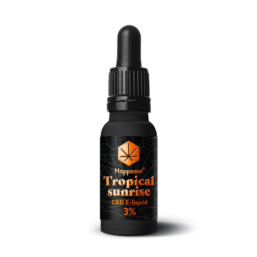 Happease CBD-vloeistof Tropische zonsopgang, 3% CBD, 300mg, 10 ml