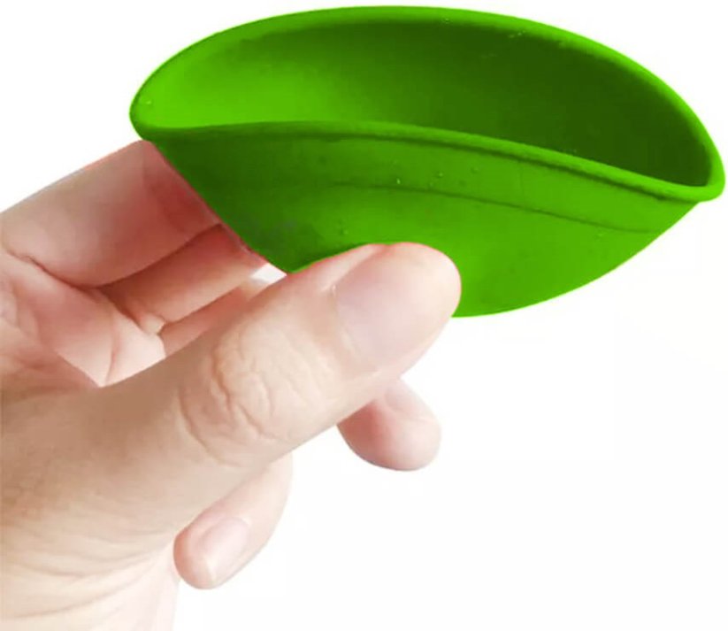 Best Buds Silikonska posoda za mešanje 7 cm, zelena z belim logotipom