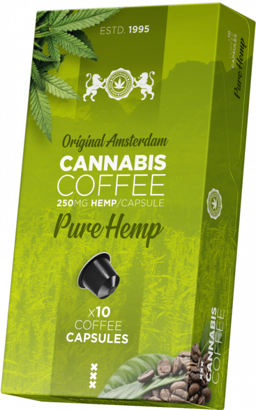 Capsule di caffè alla cannabis (250 mg di canapa) - Cartone (10 scatole)