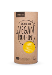 Purasana Vegan Protein MIX BIO 400g pisang-vanila (kacang polong, beras, labu, bunga matahari, rami)