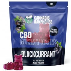 Cannabis Bakehouse Gomitas de CBD Osos - Grosella negra, 30g, 22 piezas X 4mg CDB