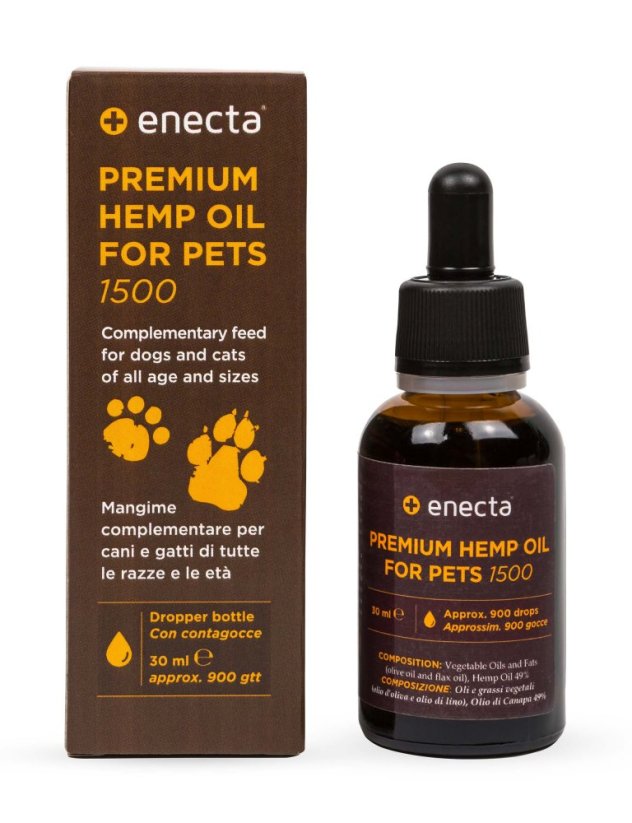 *Enecta CBD olie til kæledyr 5%, 1500 mg, 30 ml