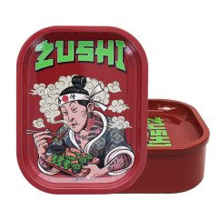 Best Buds Тънка кутия, подвижна тава със Zushi за съхранение 18 x 14 cm