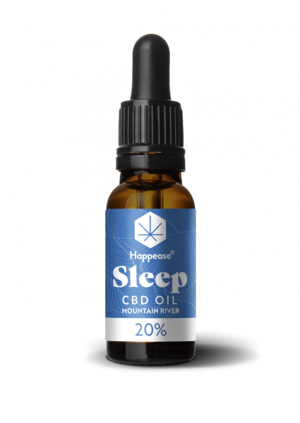 Happease Sleep CBD-öl Mountain River, 20% CBD, 2000 mg, 10ml