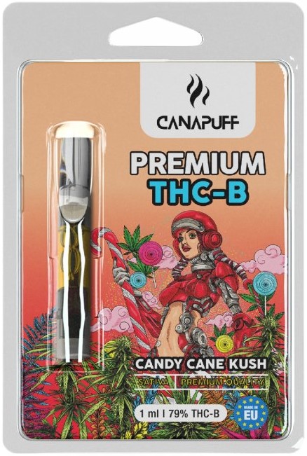 CanaPuff THCB hylki Candy Cane Kush, THCB 79%, 1 ml