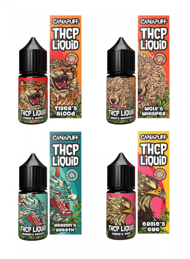 Canapuff THCP Liquids, All in One Set - 4 flavours x 10 ml