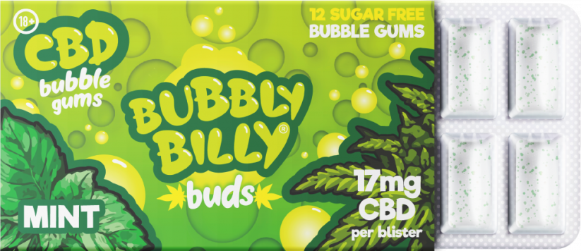 Bubbly Billy Kaugummi mit Minzgeschmack von Buds (17 mg CBD)