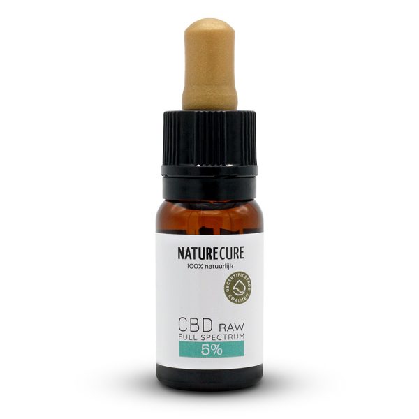 Nature Cure Fullt spektrum Raw CBD Olja - 5%, 10ml, 500 mg