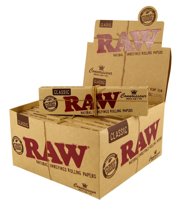 RAW Connoisseur King Size Slim + Carton (x24) - Acheter RAW Connoisseur  King Size Slim + Carton (x24) de RAW - LaMota GrowShop