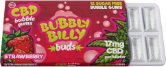 Bubbly Billy Buds Mansikanmakuinen purukumi (17 mg CBD)