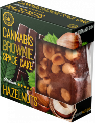 Cannabis Hasselnöt Brownie Deluxe förpackning (Medium Sativa Flavour) - Kartong (24 förpackningar)