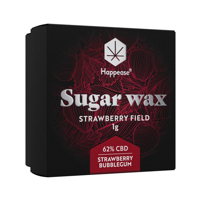 Happease - Extrait Champ de fraises Cire de sucre, 62% CBD, 1g