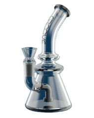 Groove Beaker Rig 7", Black and Clear