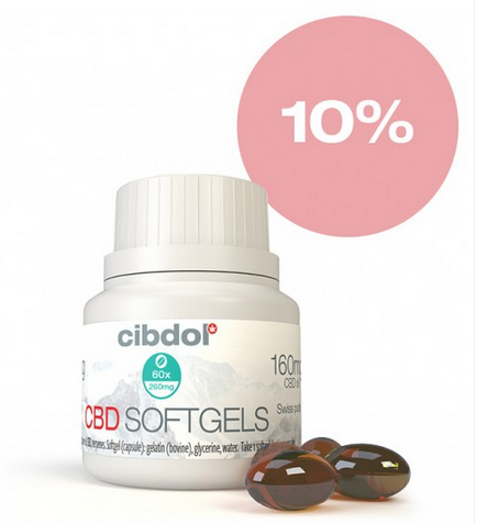 Cibdol Viên nang mềm CBD 10%, 60x16mg, 960 mg