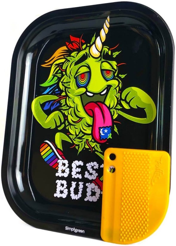 Best Buds LSD mala metalna valjana posuda s magnetskom karticom za mljevenje