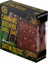 Emballage Brownie Deluxe de graines de cannabis Sativa (saveur Sativa moyenne) - Carton (24 paquets)