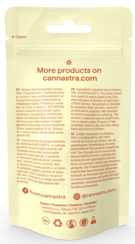 Cannastra HHCO Bloemenneontrein 80%, 1 g - 100 g