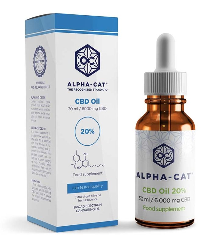 Alpha-CAT ЦБД уље 20%, 30 мл, 6000 мг