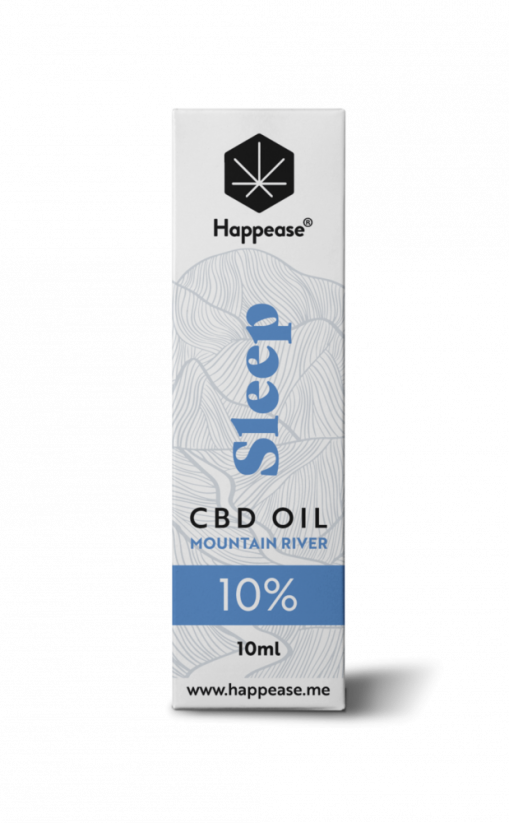 Happease Søvn CBD olie Bjergflod, 10 % CBD, 1000 mg, 10 ml
