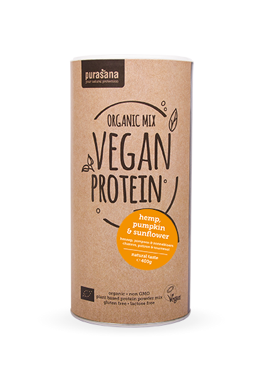 Purasana Vegan Protein MIX BIO 400g natural (dovleac, floarea soarelui, cânepă)