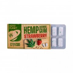Chewing-gum au chanvre Hemp Planet au goût de fraise, 17 mg CBD, 17g