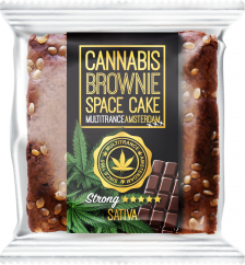 Cannabischokladbrownie (stark Sativa-smak) - kartong (24 förpackningar)