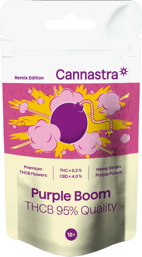 Cannastra THCB Flower Purple Boom, THCB 95% laatua, 1g - 100g