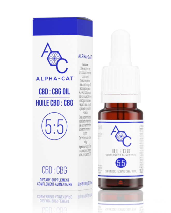 Alpha-CAT CBD:Olio CBG 10%, 10 ml, 500:500 mg