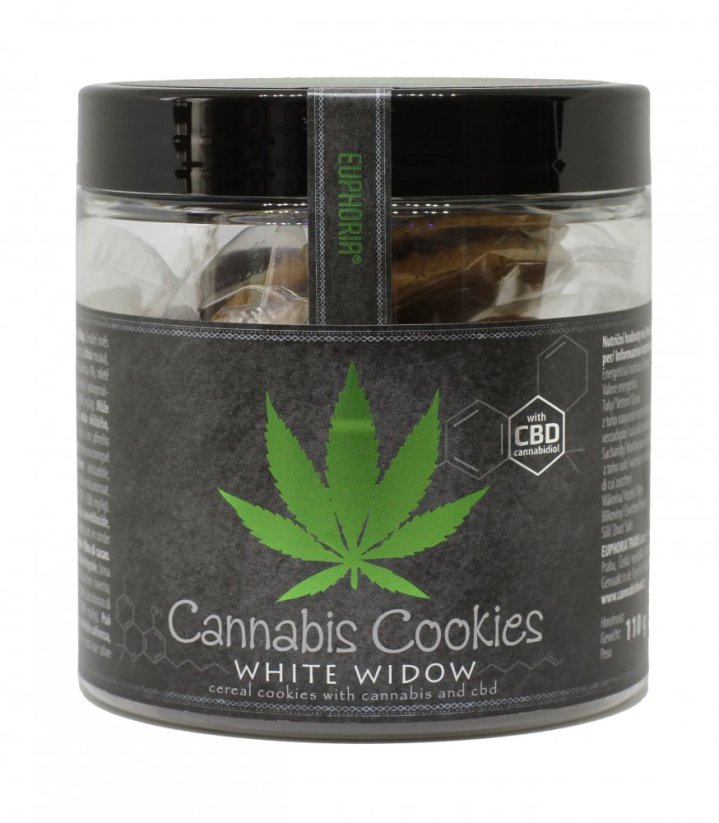 Euphoria Cannabis cookies Hvid Enke med CBD 110 g