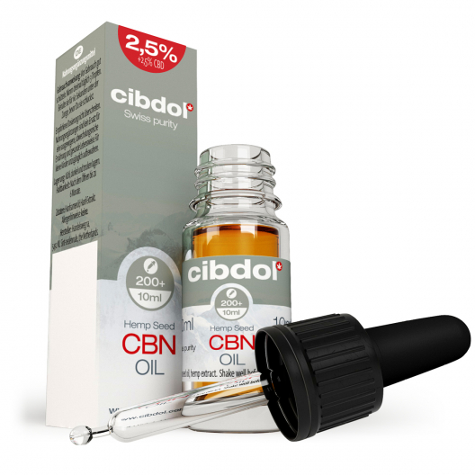 Cibdol Konopljino ulje 2,5% CBN i 2,5% CBD, 250:250 mg, 10 ml