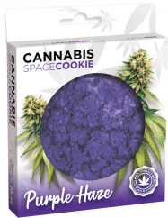 Caixa de biscoitos espaciais de cannabis roxa Haze