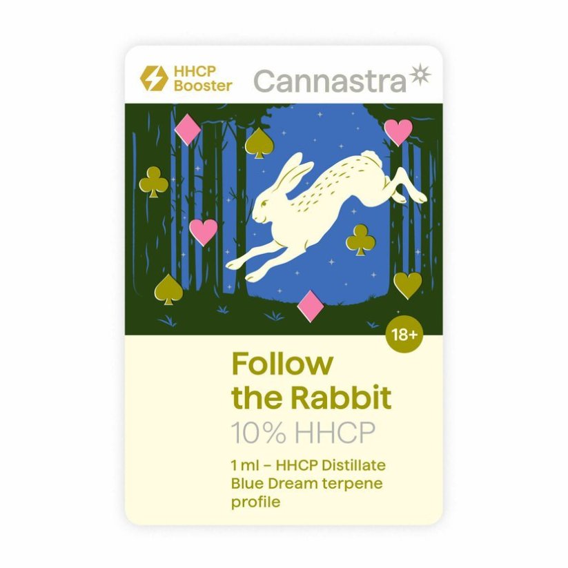 Cannastra HHCP kasetė Follow the Rabbit (Blue Dream), 10%, 1 ml