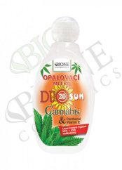 Bione DUO SUN Opalovací mléko DE 20 Cannabis + Pantenol 150 ml