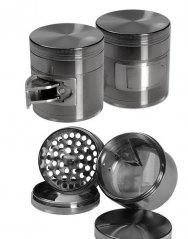 Grinder 4-part with Ejection grey 63mm