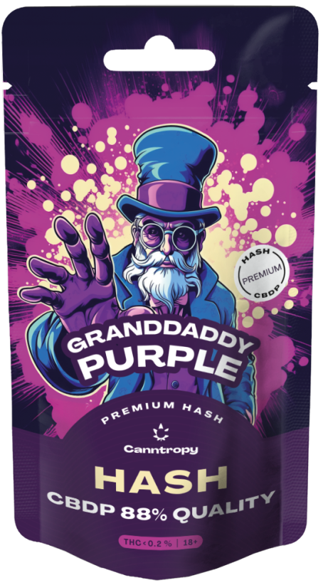 Canntropy CBDP Hash Granddaddy Purple, CBDP 88% kokybė, 1 g - 5 g