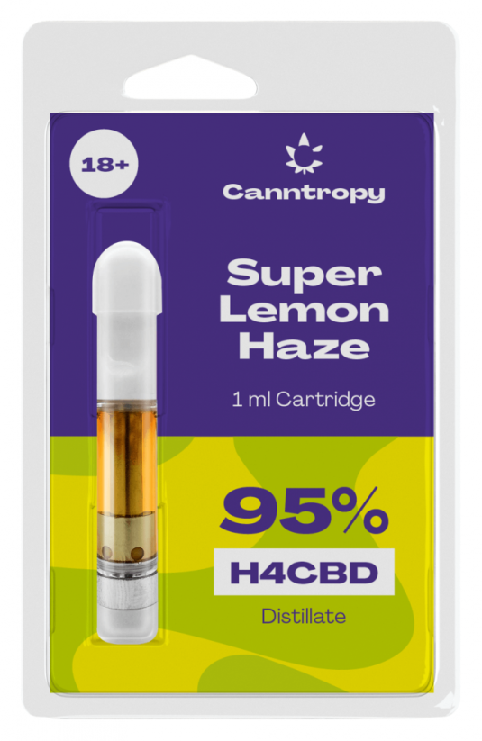 Canntropy H4CBD Hộp mực siêu sương mù chanh, 95 % H4CBD, 1 ml