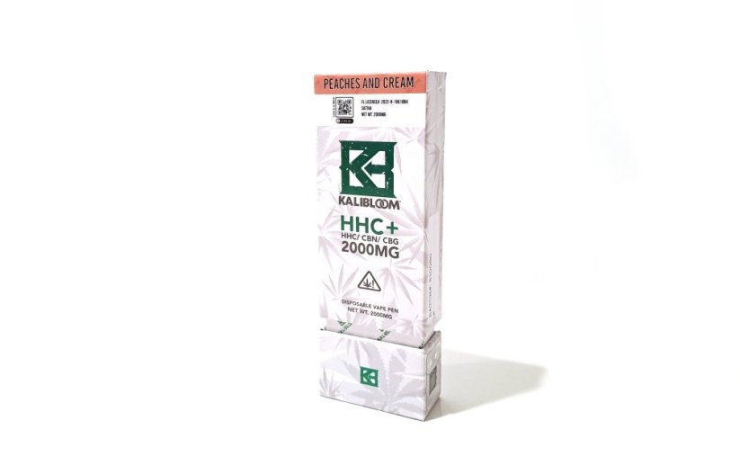 Kalibloom HHC Vape Pen Đào và Kem 90 %, 2000 mg HHC, 2 ml