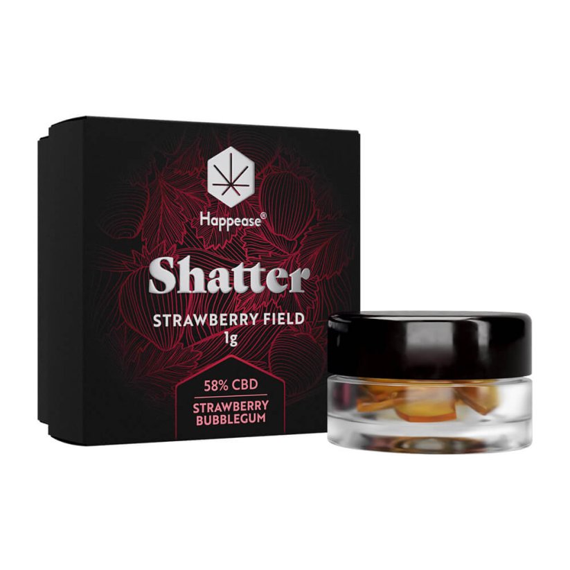 Happease - Extract Strawberry Field Shatter 58% CBD, 1g