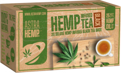 Astra Hemp Black Tea 25 mg hamppuöljy (20 teepussin laatikko)