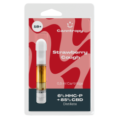 Canntropy HHCP mišinio kasetė braškių kosulys, 6 % HHCP, 85 % CBD, 0,5 ml
