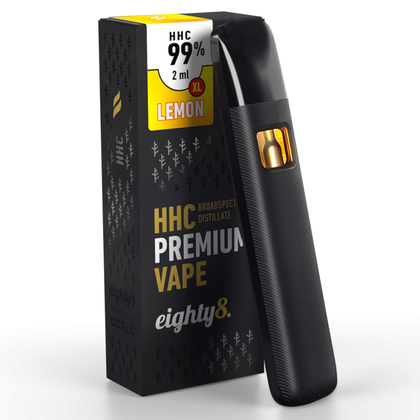 Eighty8 HHC ベイプ レモン、99 % HHC、2 ml