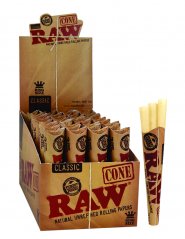 Raw Kingsize Cones pre-packaged classic unbleached cones