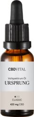 CBD Vital ORIĠINI Żejt 'Classic five' b'CBD 5%, 420 mg, 20 ml