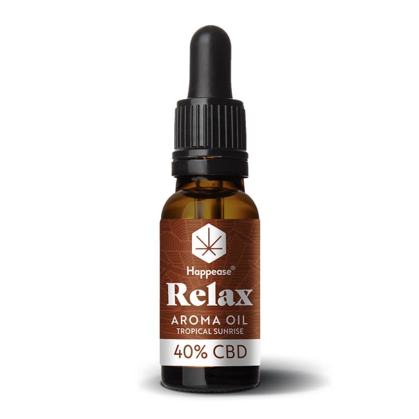Happease Aceite Relax CBD Amanecer Tropical, 40% CDB, 4000mg, 10ml