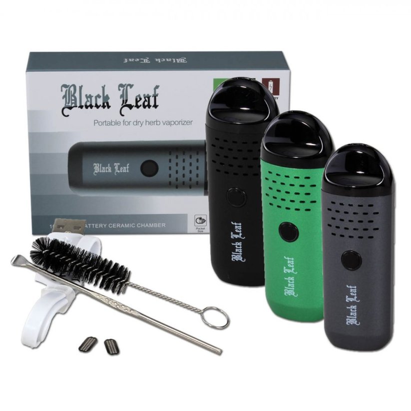Black Leaf Mini-Vapizer voor kruiden - zwart