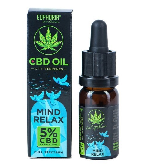 Euphoria CBD-Öl 5% mit Terpenen, 10 ml, 500 mg – Mind Relax
