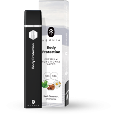 Hemnia Premium Functional CBC и CBG Vape Pen Body Protection - 20 % CBC, 75 % CBG, босилек, канела, лайка, 1 ml