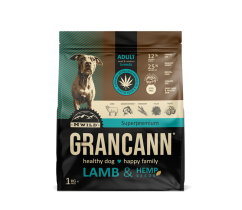 Grancann Graines d'Agneau & Chanvre - Nourriture au chanvre pour petites et moyennes races, 1kg
