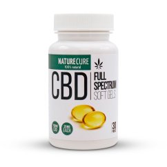 Nature Cure CBD pehmeä geelit - 750mg CBD, 30pcs x 25 mg