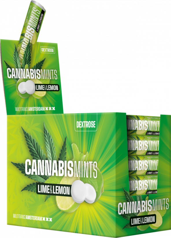Cannabis Dextrose Lime Roll - Display Container (48 Rolls)